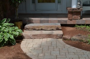 Walkway and natural steps